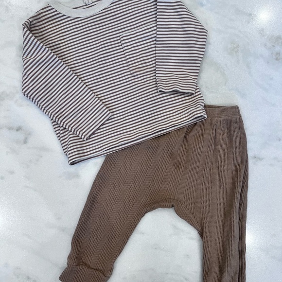 Rylee + Cru Other - Camel stripe set 18-24